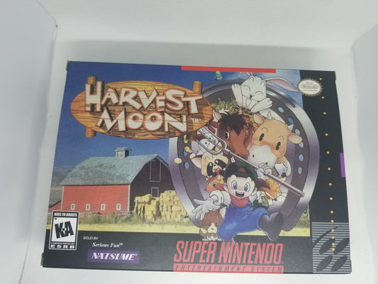 Harvest Moon US Version Cart and Box Snes Tested and Working