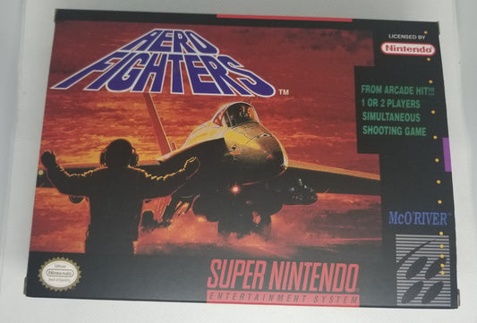 AeroFighters US Version Cart and Box Snes Tested and Working