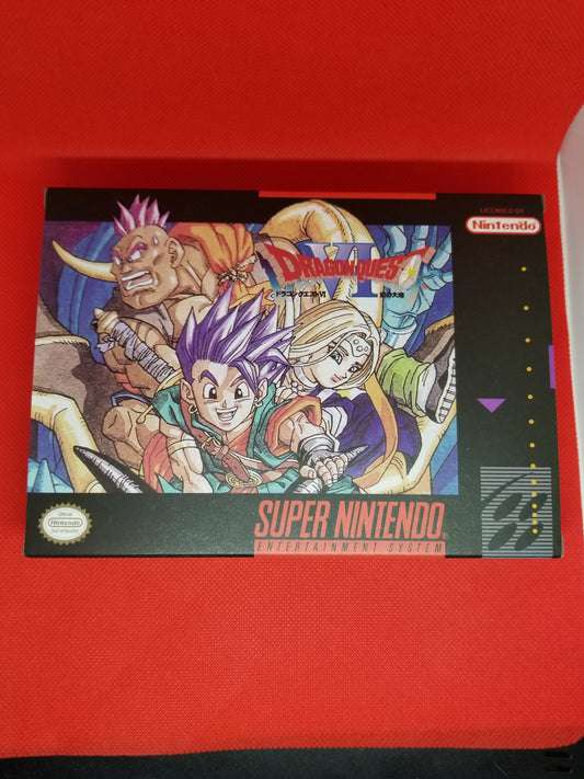 Dragon Quest 6 US Version Cart and Box Snes Tested and Working