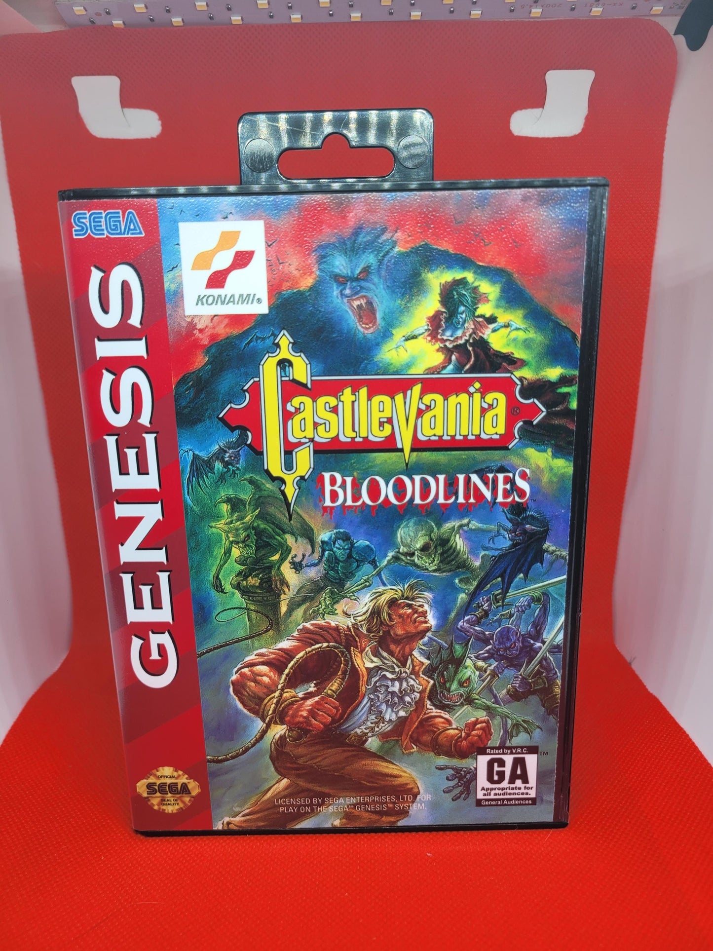 Castlevania Bloodlines Box, Cart, and Manual Sega Genesis Tested and Working
