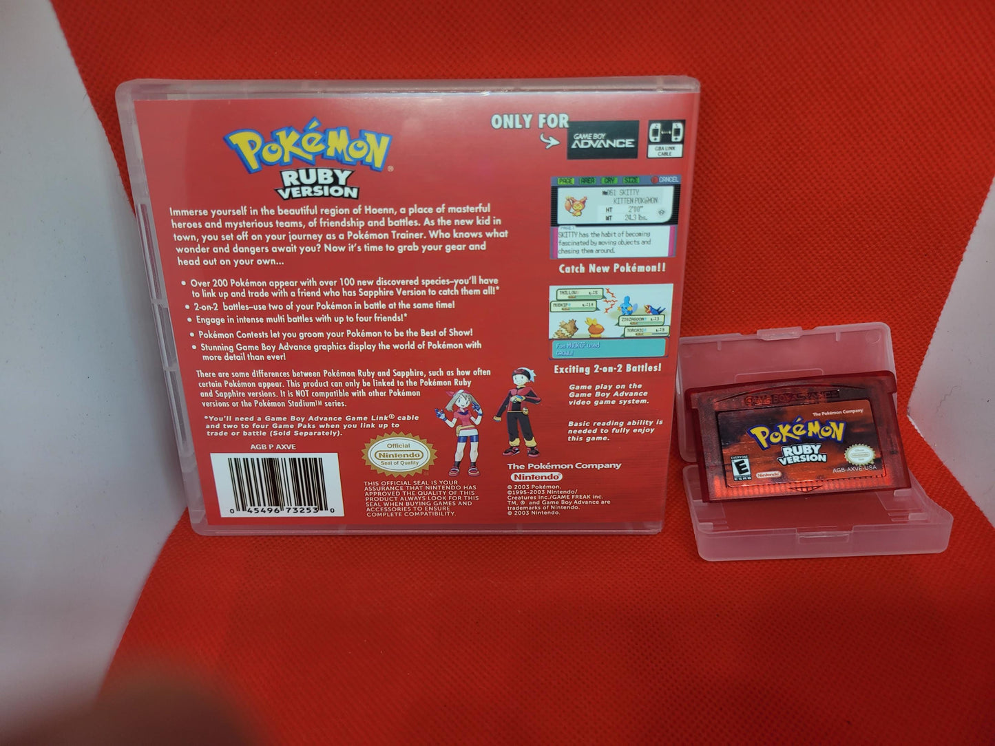 Pokémon Ruby GBA Cart and Box US Version Tested and Working