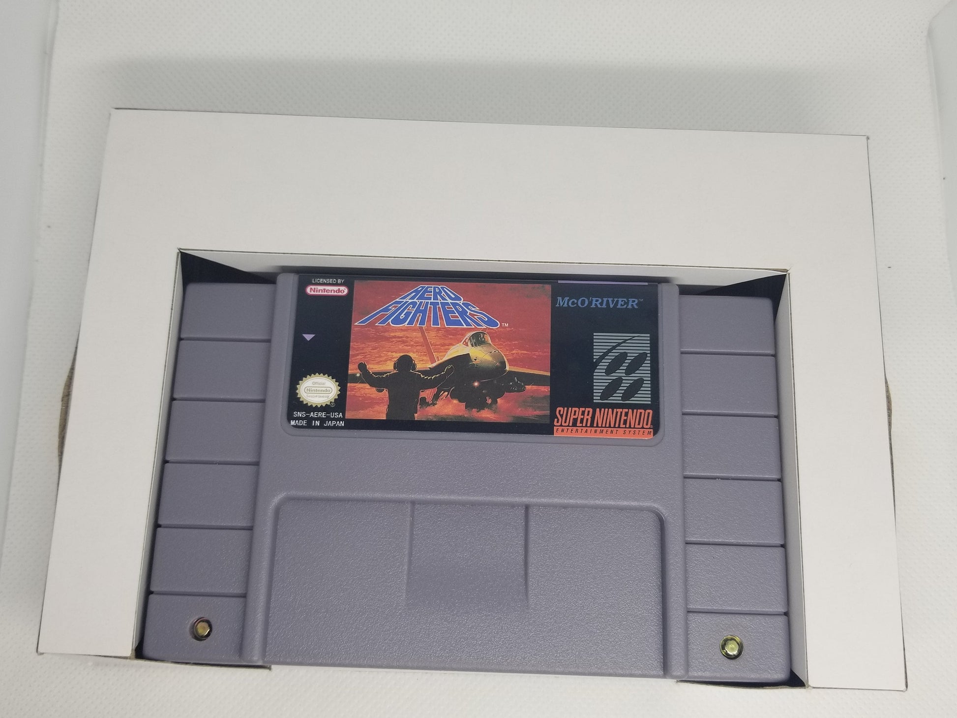 AeroFighters US Version Cart and Box Snes Tested and Working