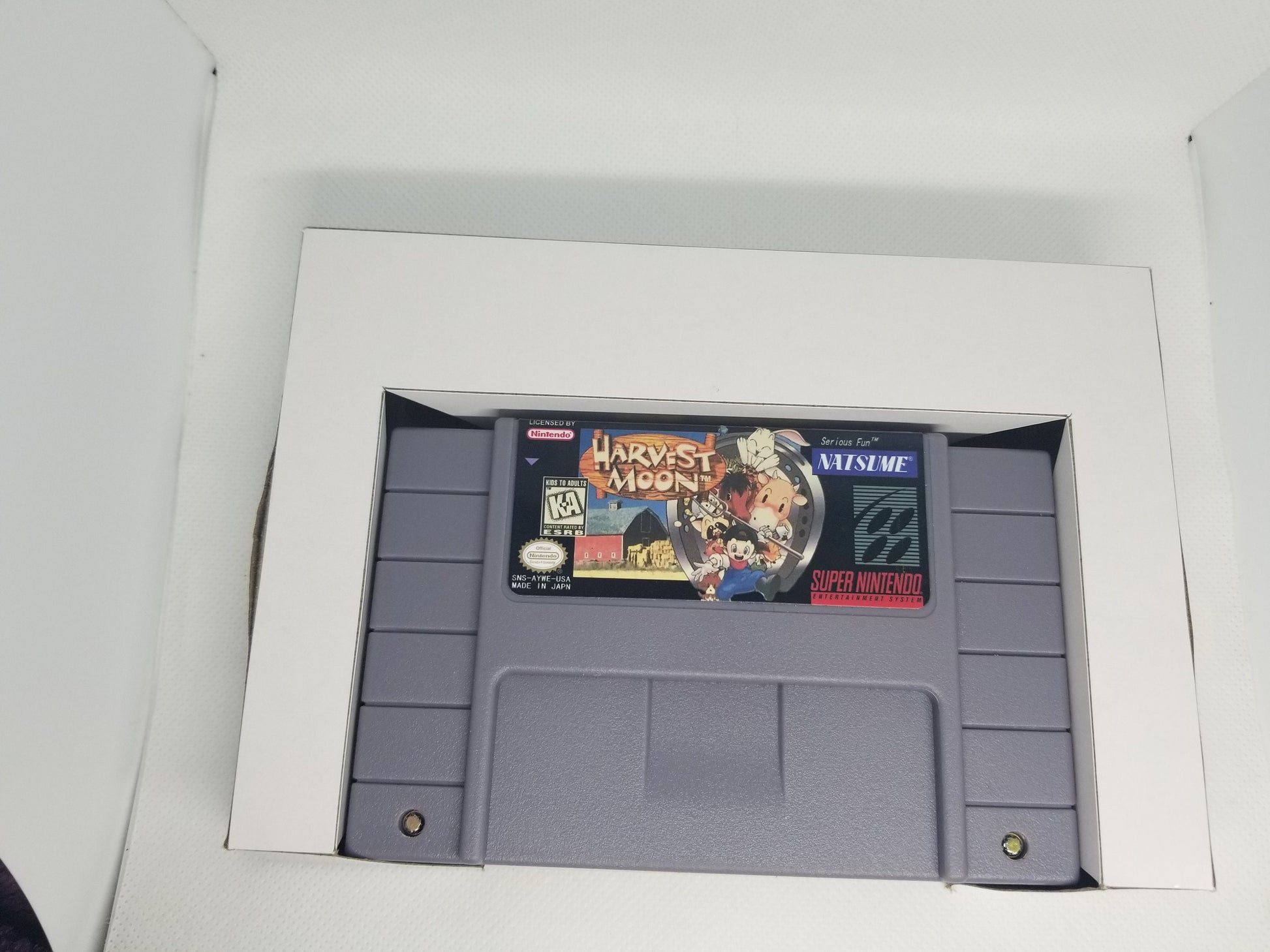 Harvest Moon US Version Cart and Box Snes Tested and Working