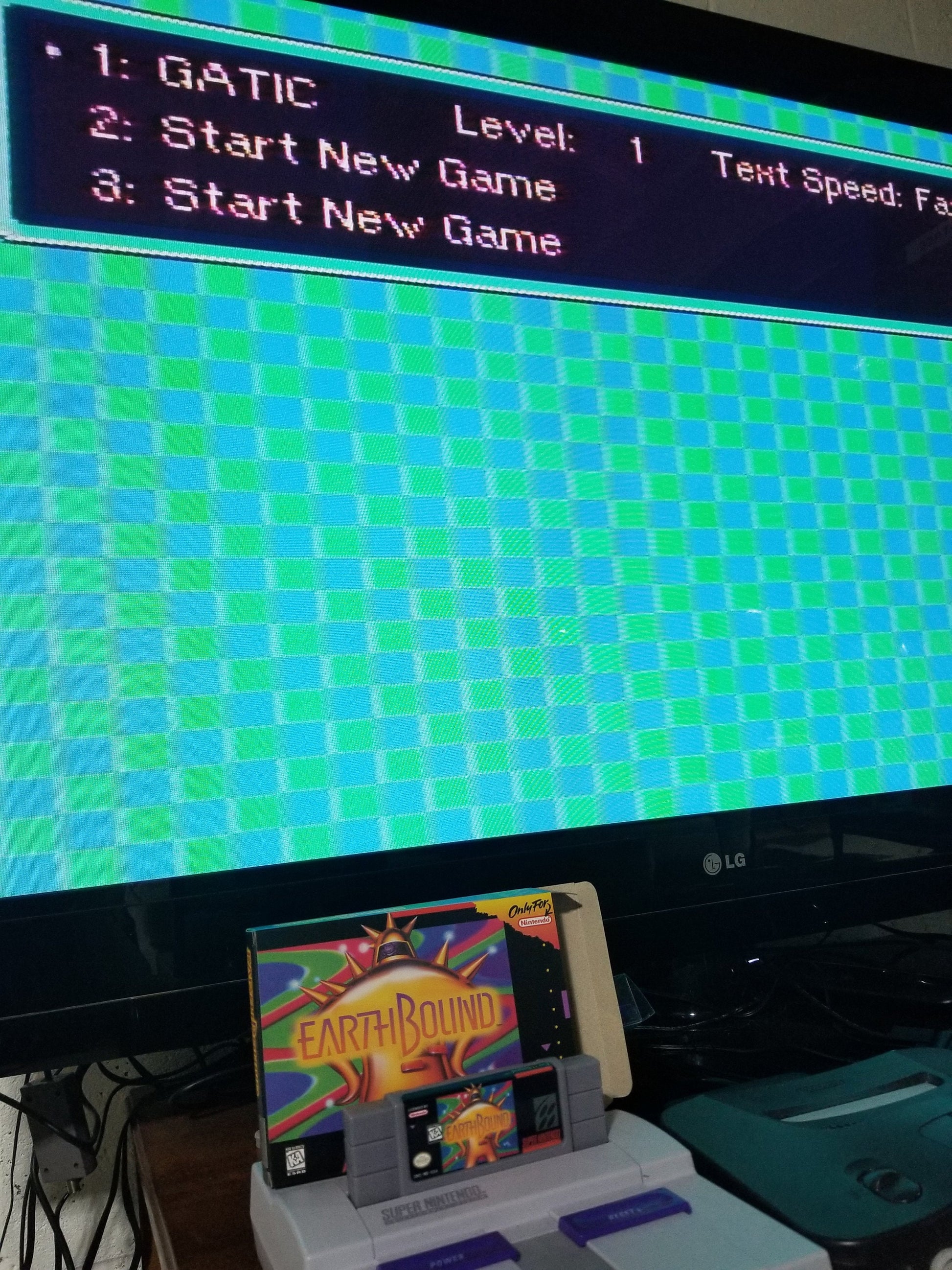 EarthBound US Version Cart and Box Snes Tested, Working, and Patched