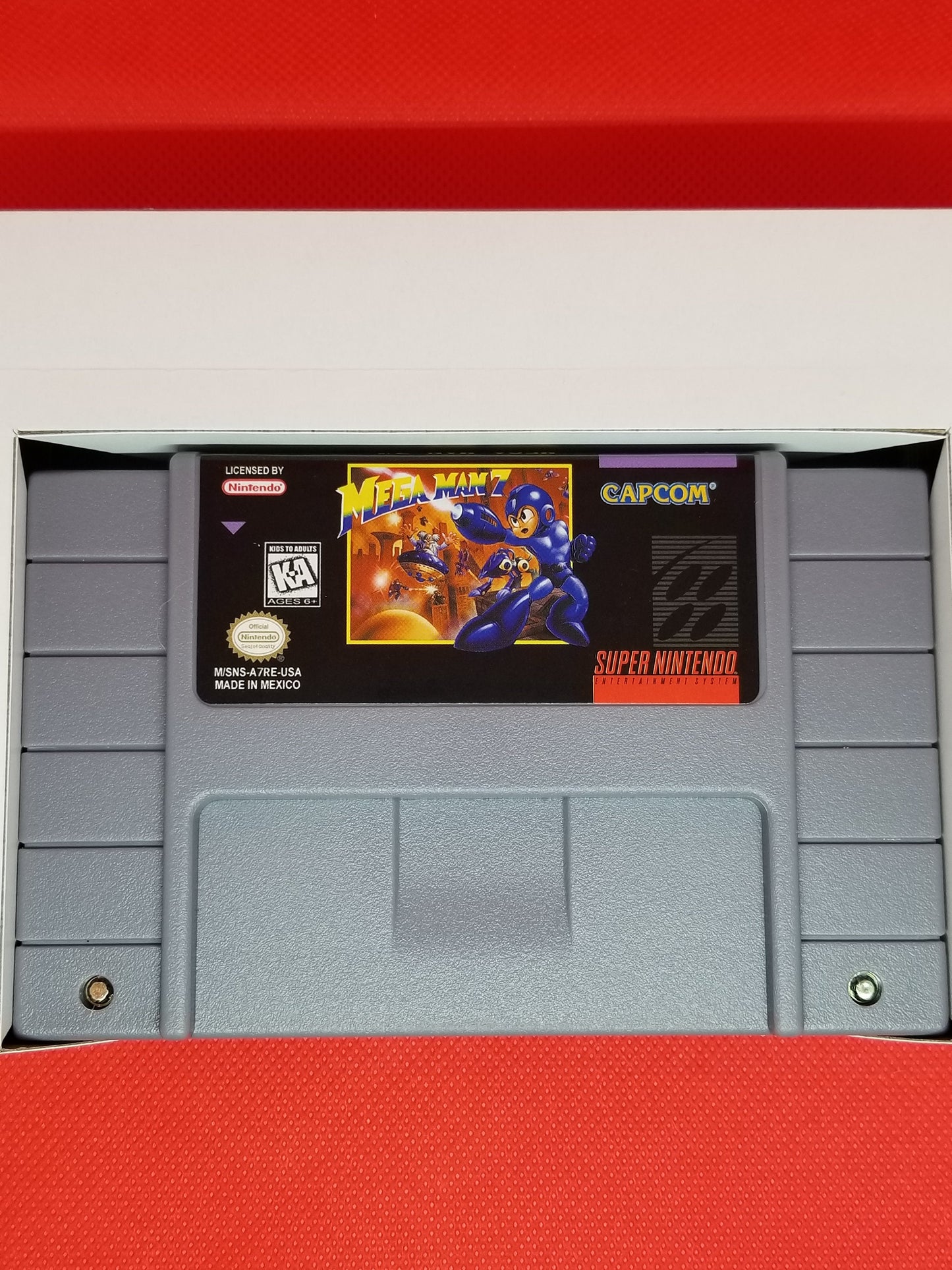 Mega Man 7 US Version Cart and Box Snes Tested and Working