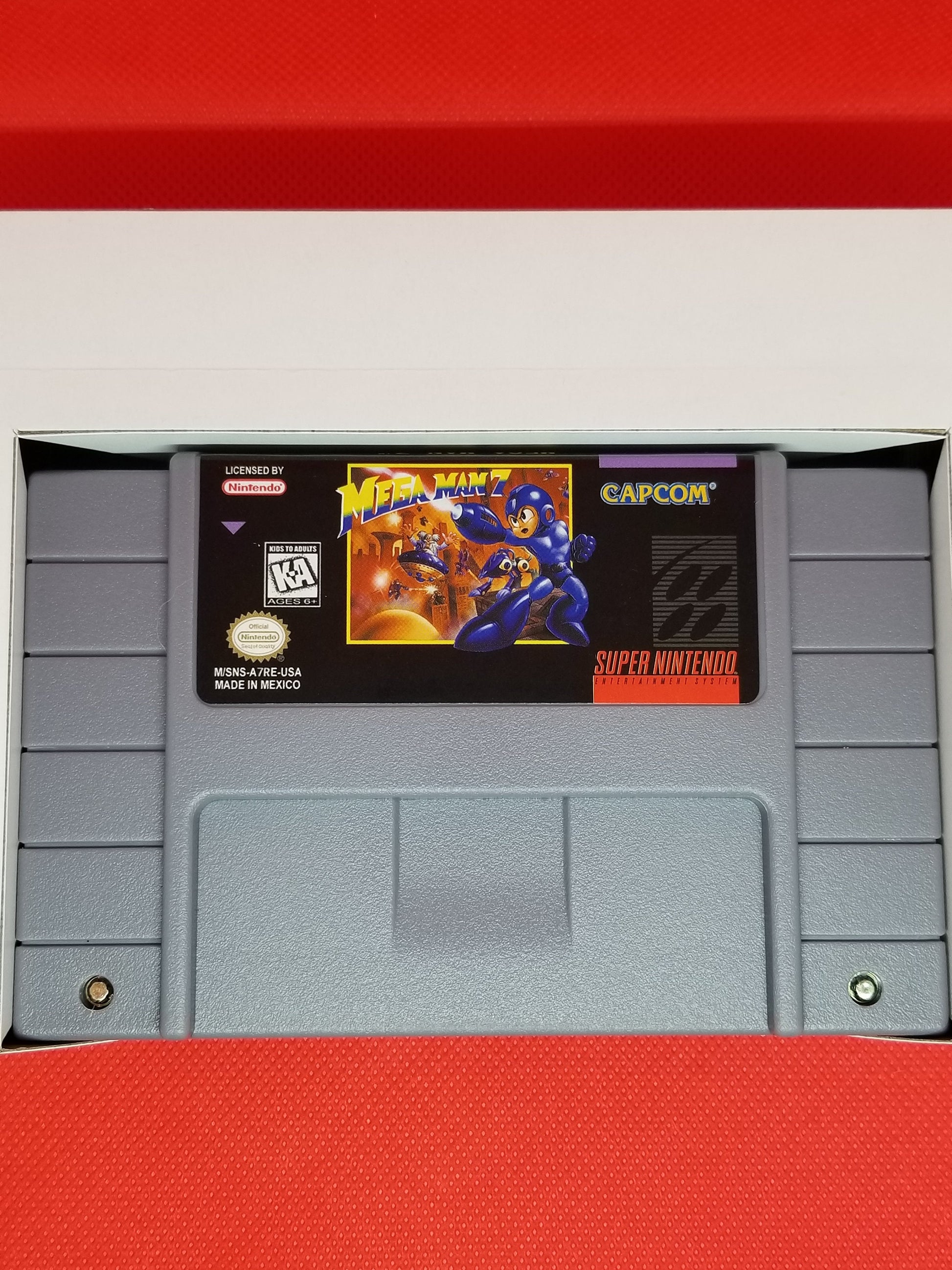 Mega Man 7 US Version Cart and Box Snes Tested and Working