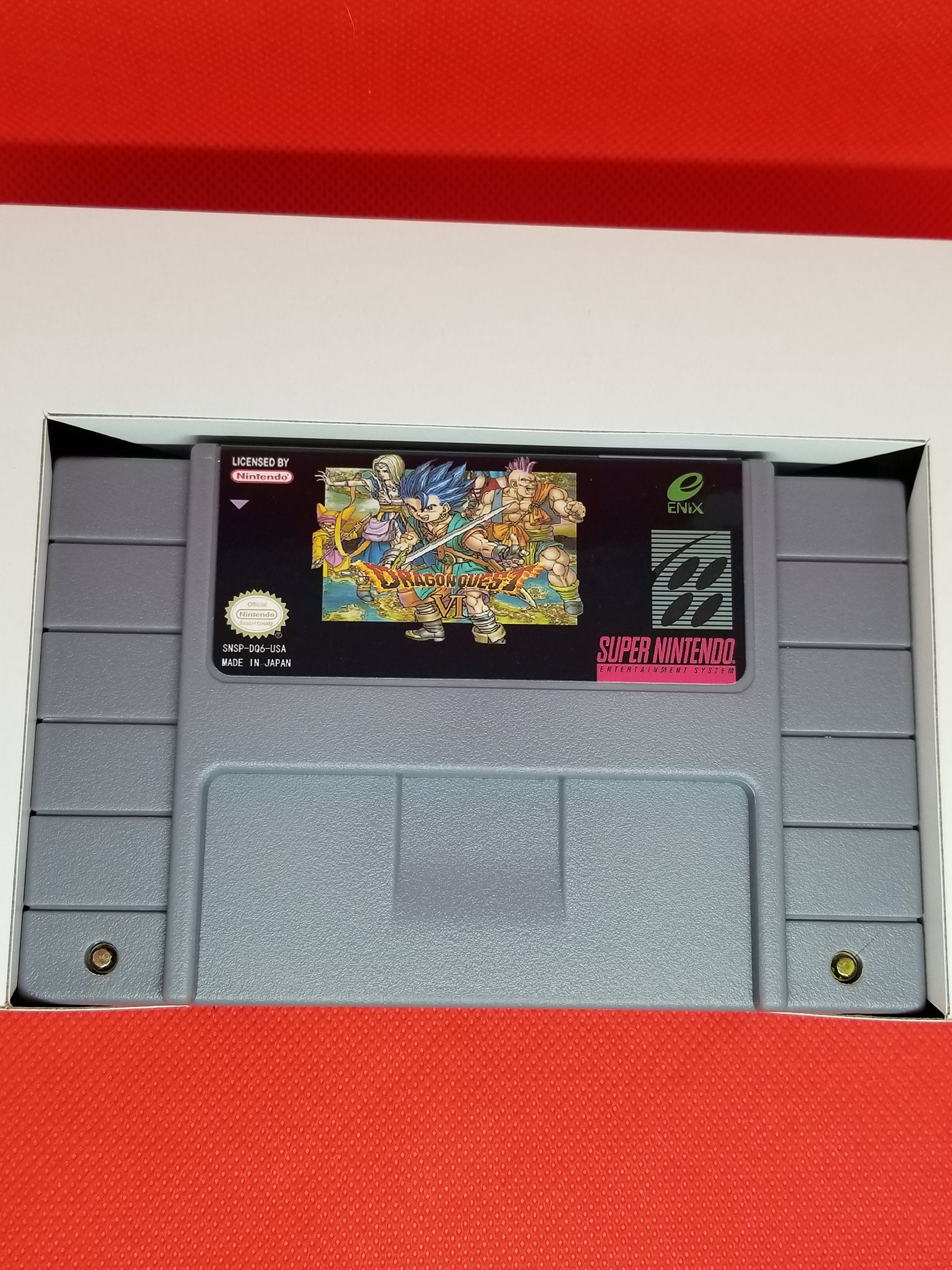 Dragon Quest 6 US Version Cart and Box Snes Tested and Working