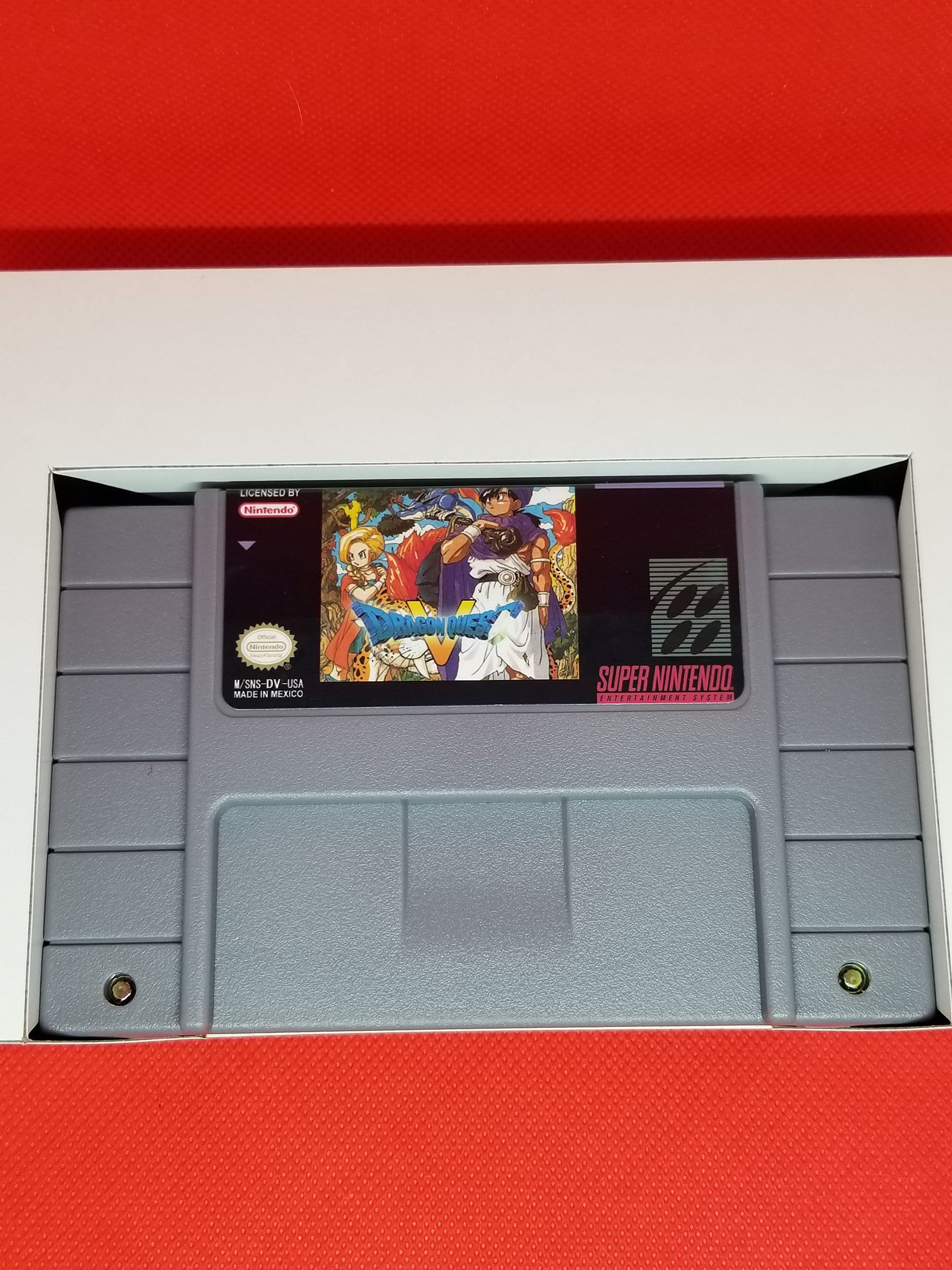 Dragon Quest 5 US Version Cart and Box Snes Tested and Working