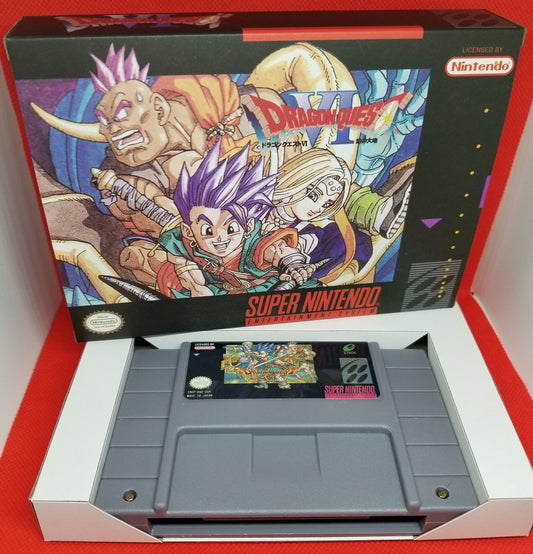 Dragon Quest 6 US Version Cart and Box Snes Tested and Working