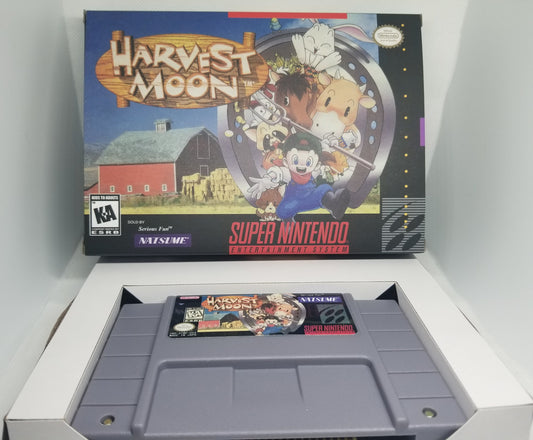 Harvest Moon US Version Cart and Box Snes Tested and Working