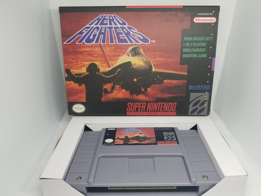 AeroFighters US Version Cart and Box Snes Tested and Working