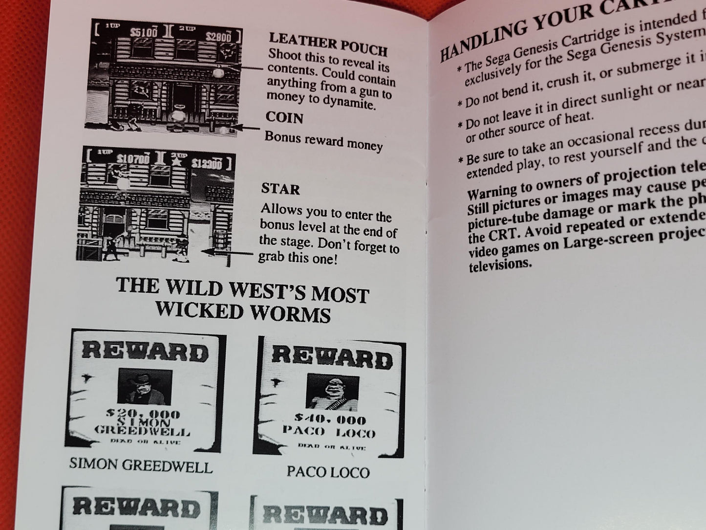 SunsetRiders Box and Manual Sega Genesis Tested and Working