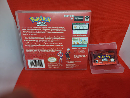 Pokémon Ruby GBA Cart and Box US Version Tested and Working