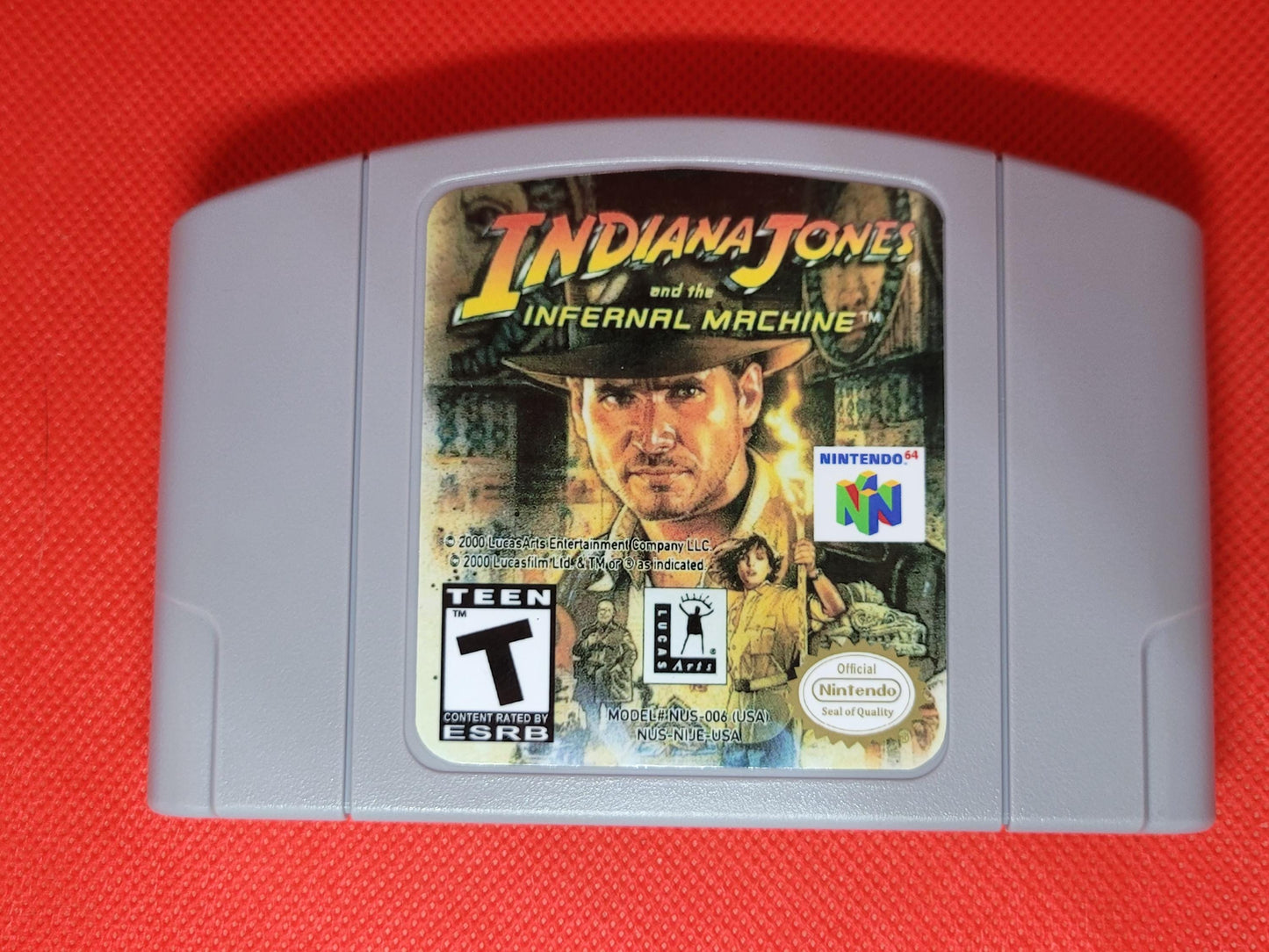 Indiana Jones and the Infernal Machine N64 Cart and Box Tested and Working Us Version