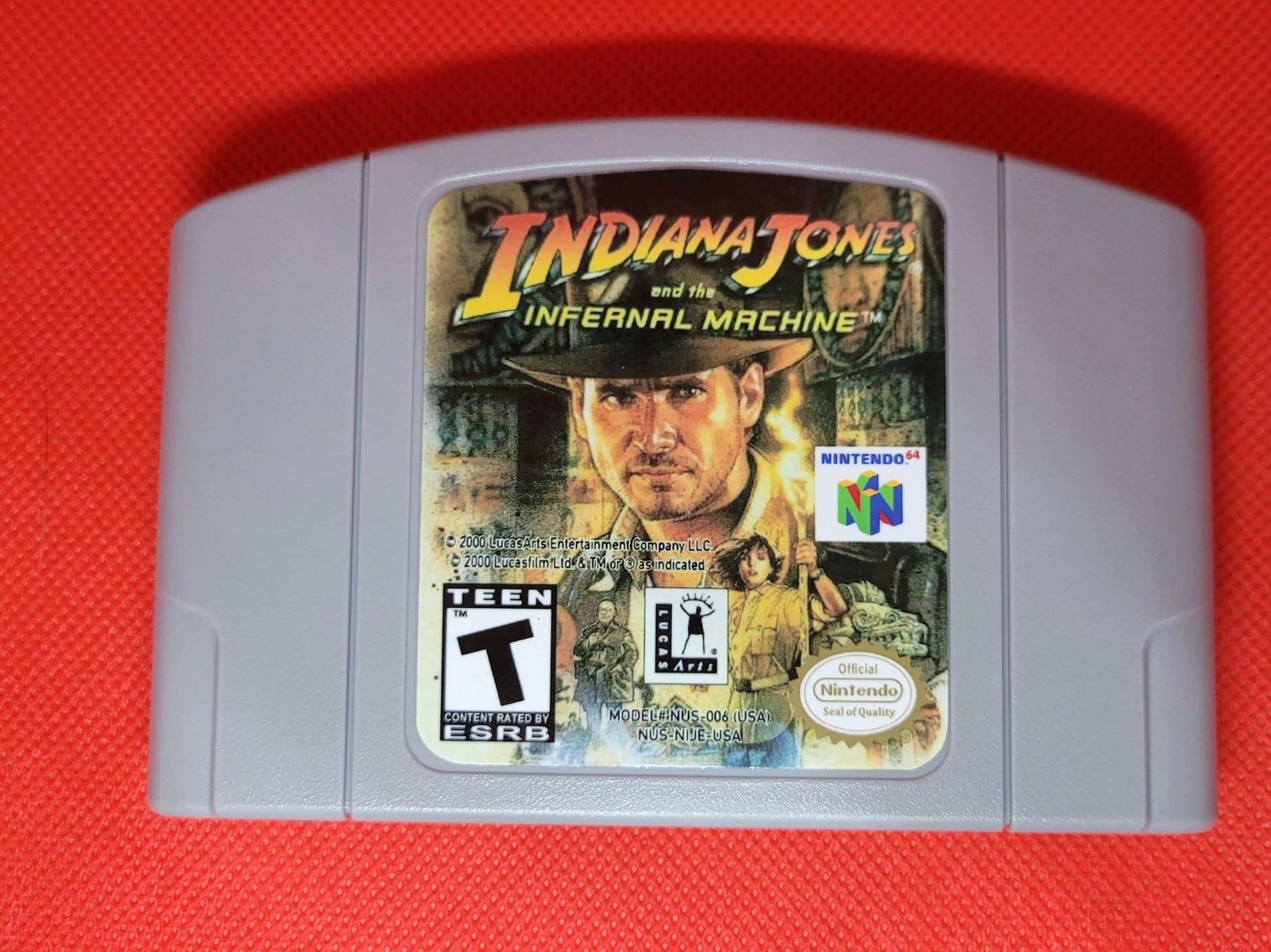 Indiana Jones and the Infernal Machine N64 Cart and Box Tested and Working Us Version