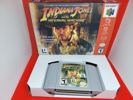 Indiana Jones and the Infernal Machine N64 Cart and Box Tested and Working Us Version